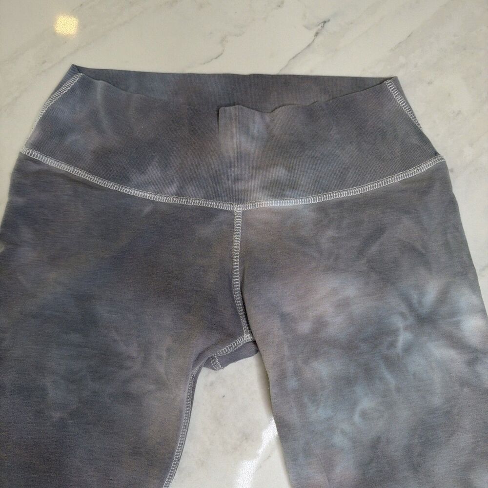 Sweet Romeo Gray Tie Dye Chevron Leggings S Earthy Zen Yoga Cali Vintage Wellnes - Picture 2 of 5